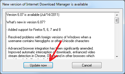 IDM new version is available